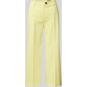 Żółte spodnie Windsor z bawełny w stylu retro