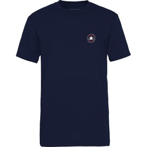 Niebieski t-shirt Converse z bawełny z krótkim rękawem