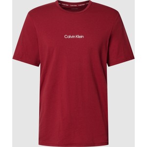 Czerwony t-shirt Calvin Klein Underwear z bawełny z nadrukiem