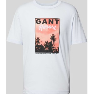 T-shirt Gant w młodzieżowym stylu z bawełny