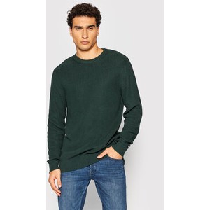 Zielony sweter Jack&jones Premium z okrągłym dekoltem