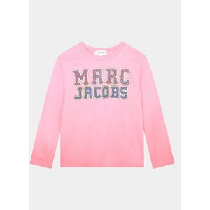 Różowa bluzka dziecięca The Marc Jacobs dla dziewczynek z długim rękawem