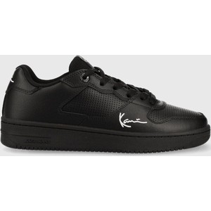 Czarne buty sportowe Karl Kani ze skóry w sportowym stylu sznurowane