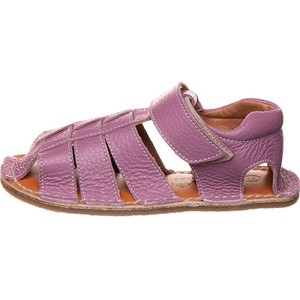 Fioletowe buty dziecięce letnie Lamino ze skóry na rzepy