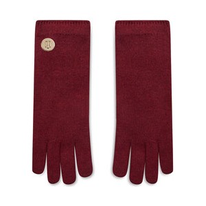 Czerwone rękawiczki Tommy Hilfiger