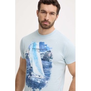 Niebieski t-shirt answear.com z nadrukiem z bawełny