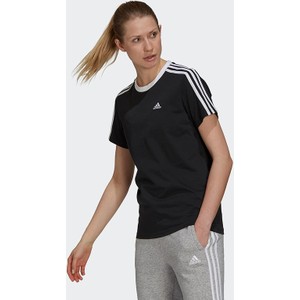 T-shirt Adidas z okrągłym dekoltem w sportowym stylu z krótkim rękawem