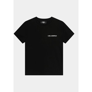 Czarna koszulka dziecięca Karl Lagerfeld z krótkim rękawem dla chłopców