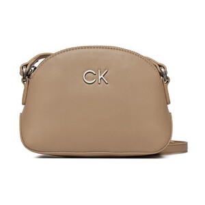 Brązowa torebka Calvin Klein średnia matowa w młodzieżowym stylu