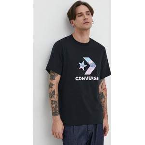 T-shirt Converse z nadrukiem z bawełny w młodzieżowym stylu