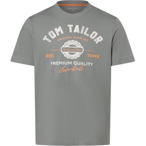 T-shirt Tom Tailor z nadrukiem w stylu vintage z bawełny