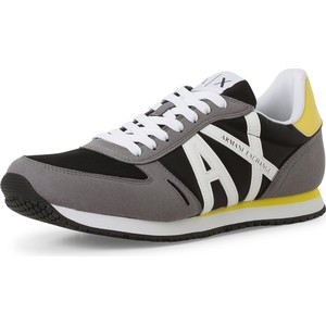 Buty sportowe Armani Exchange sznurowane w sportowym stylu z tkaniny