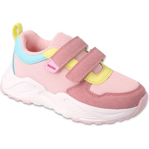 Różowe buty sportowe dziecięce Befado na rzepy dla dziewczynek
