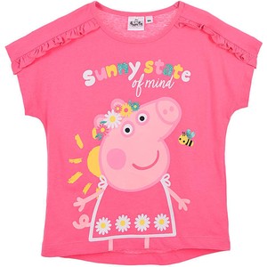 Różowa bluzka dziecięca Peppa Pig dla dziewczynek z bawełny