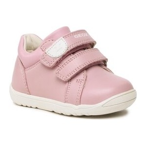 Różowe buciki niemowlęce Geox na rzepy dla dziewczynek