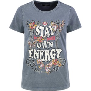 T-shirt SUBLEVEL z okrągłym dekoltem w młodzieżowym stylu