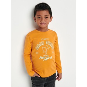 Pomarańczowa koszulka dziecięca Sinsay z bawełny dla chłopców