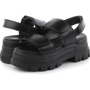Czarne sandały Buffalo w stylu casual na platformie