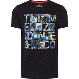 Czarny t-shirt Timezone z nadrukiem