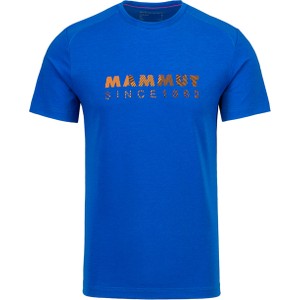 Niebieski t-shirt Mammut z tkaniny