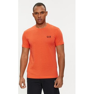 Pomarańczowy t-shirt Emporio Armani z krótkim rękawem
