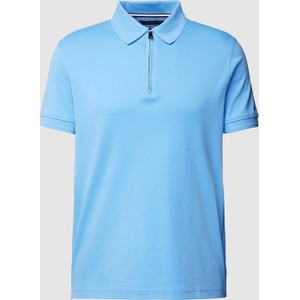Niebieska koszulka polo Tommy Hilfiger z krótkim rękawem w stylu casual z bawełny