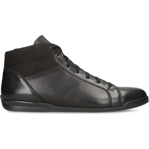 Czarne buty zimowe Conhpol z nubuku