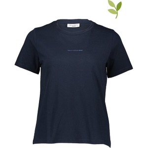 Granatowy t-shirt Marc O'Polo DENIM z krótkim rękawem z bawełny w stylu casual