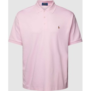 Różowy t-shirt POLO RALPH LAUREN z krótkim rękawem w stylu casual