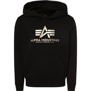 Czarna bluza Alpha Industries z nadrukiem