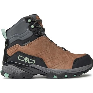 Brązowe buty trekkingowe CMP z płaską podeszwą