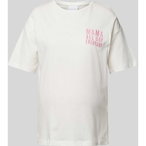 Mama Licious T-shirt ciążowy z wyhaftowanym napisem model ‘Ferida’
