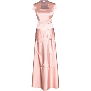 Różowa sukienka - (#fokus maxi wyszczuplająca bez rękawów