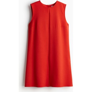Czerwona sukienka H & M z okrągłym dekoltem w stylu casual bez rękawów
