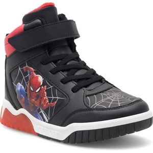 Czarne buty dziecięce zimowe Spiderman Ultimate sznurowane
