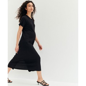 H & M & - MAMA Sukienka T-shirtowa w prążki - Czarny