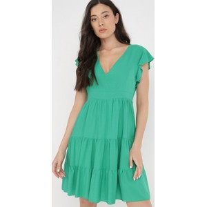 Zielona sukienka born2be mini