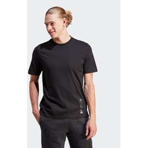 Czarny t-shirt Adidas z krótkim rękawem w stylu casual