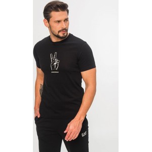 T-shirt Emporio Armani z bawełny z krótkim rękawem z nadrukiem