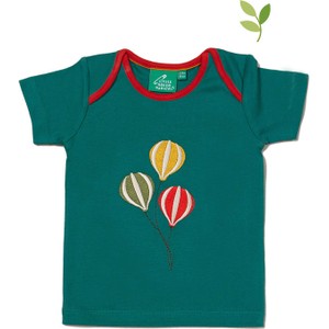 Zielona bluzka dziecięca Little Green Radicals z bawełny