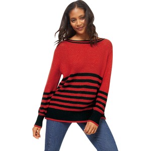 Czerwony sweter Heine z wełny w stylu casual