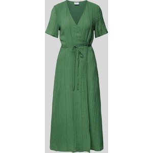 Zielona sukienka Jake*s w stylu casual midi z krótkim rękawem