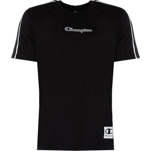 Czarny t-shirt Champion w stylu klasycznym z krótkim rękawem