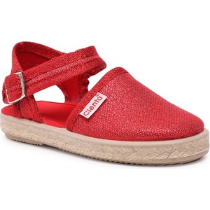 Czerwone buty dziecięce letnie Cienta na rzepy