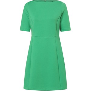Zielona sukienka Zero z dżerseju z okrągłym dekoltem z krótkim rękawem