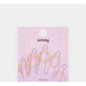 Sinsay - Pierścionki 5 pack - złoty