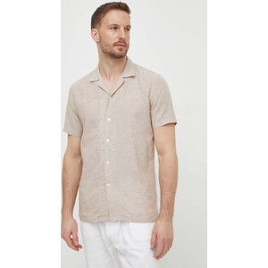 Koszula answear.com z krótkim rękawem z lnu w stylu casual