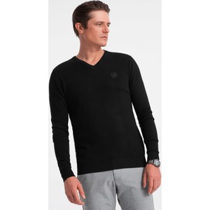 Czarny sweter Ombre w stylu klasycznym