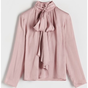 Różowa bluzka Reserved z długim rękawem