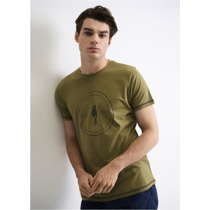 T-shirt Ochnik w młodzieżowym stylu z nadrukiem z krótkim rękawem